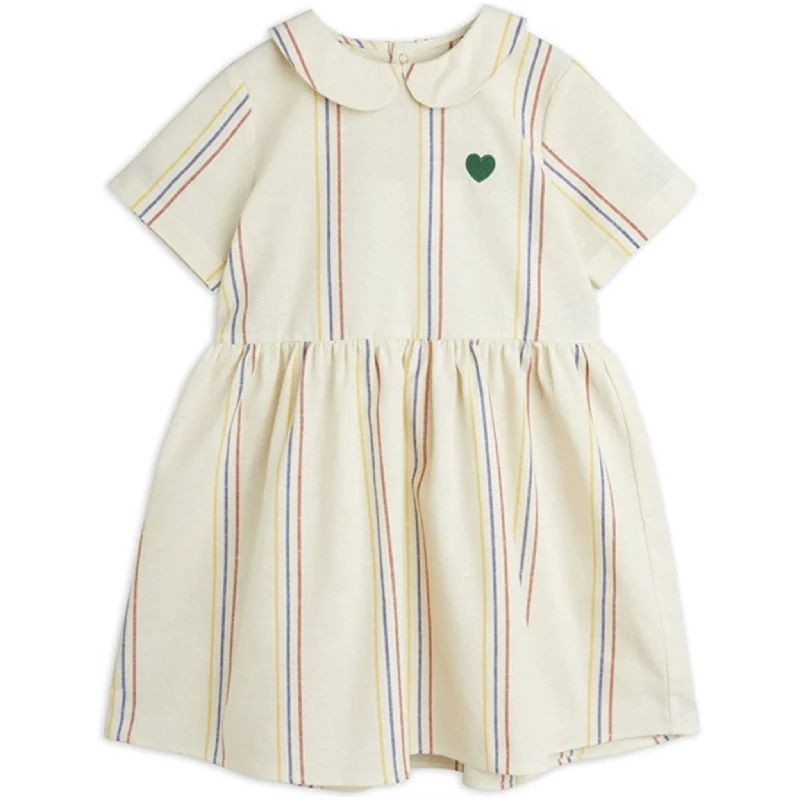 Mini Rodini Offwhite Stripe Y/D Woven Dress