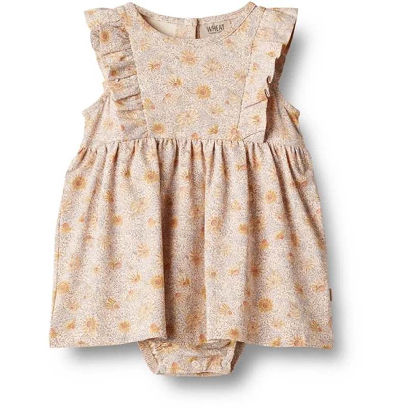 Wheat Coneflowers Jersey Body Dress Suit Vianna