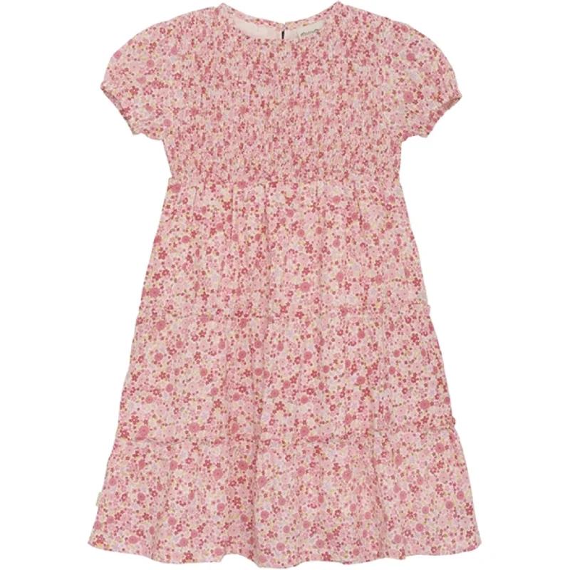 Minymo Pink Dogwood Dress AOP w. Lining