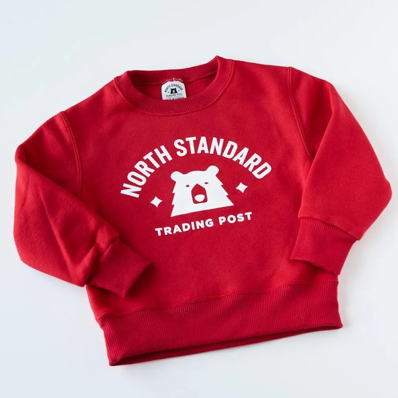 Kids Primary Crew Sweater (Red)