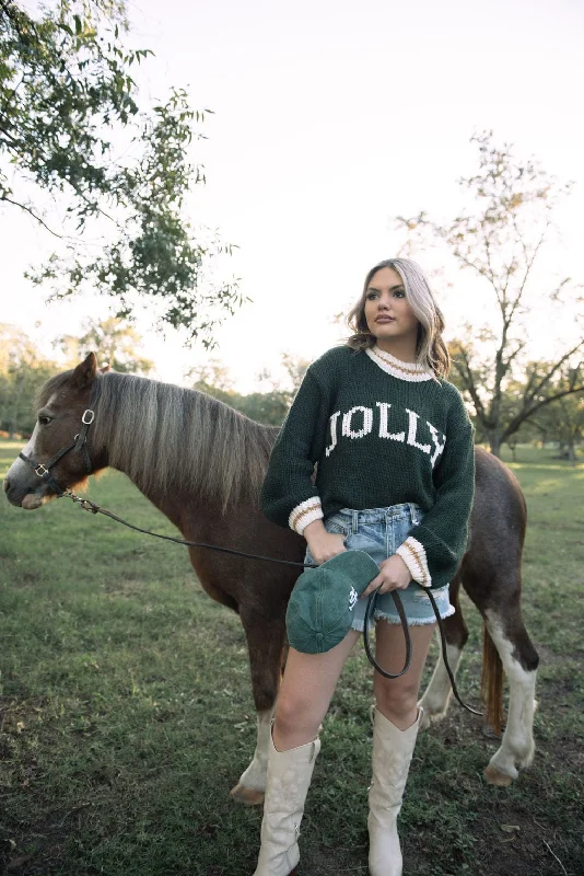 Green Jolly Knit Christmas Sweater