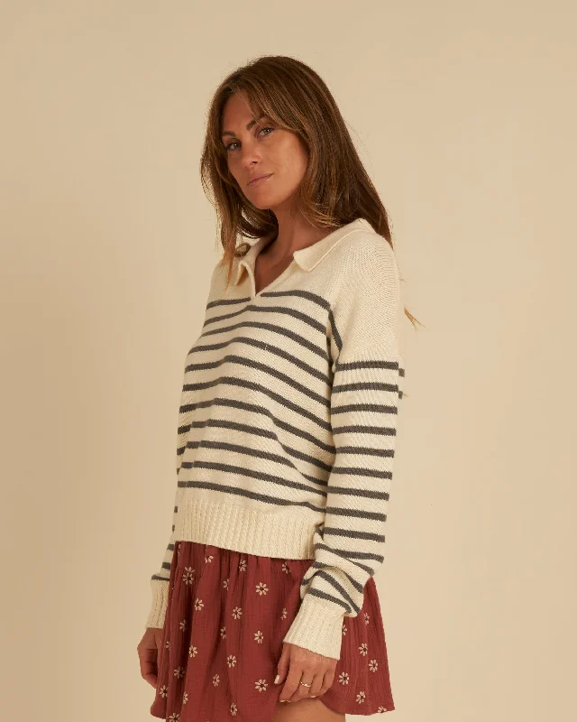 Stripe Collared Sweater