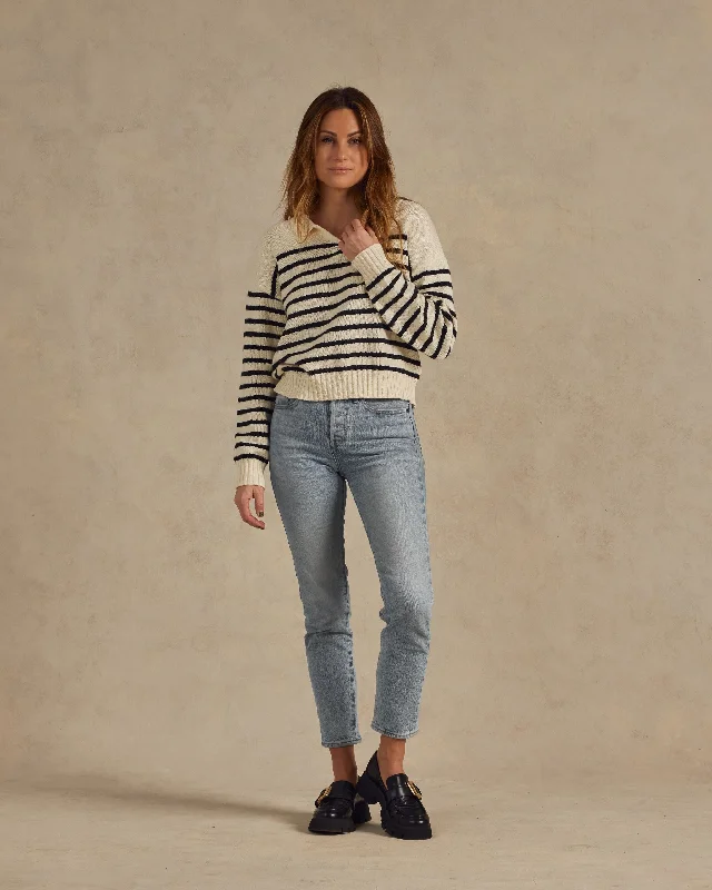 Women's Black Stripe Sweater