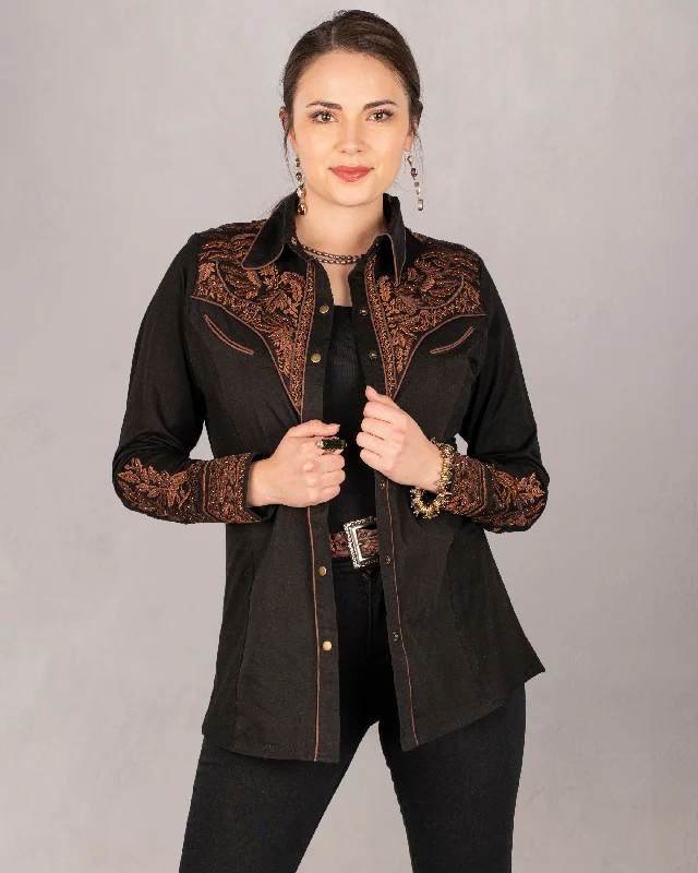 Alexa Western Embroidered Women's Shirt by Vintage Collection