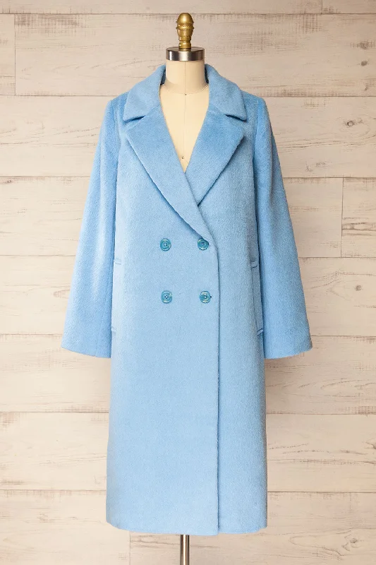 Naola | Fuzzy Pastel Blue Coat