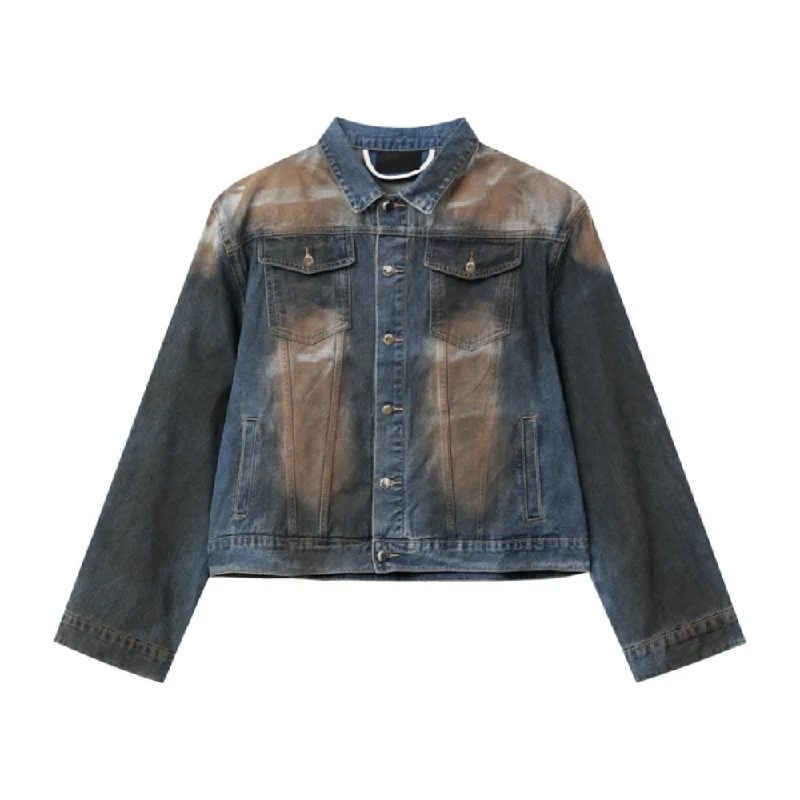 Old School Distressed Denim Jacket