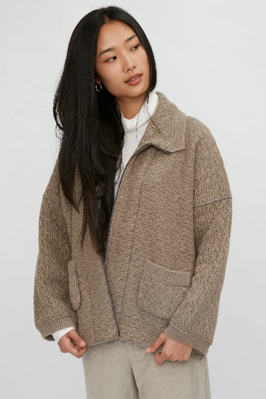 Oversized Coat Jacket in Hazelnut