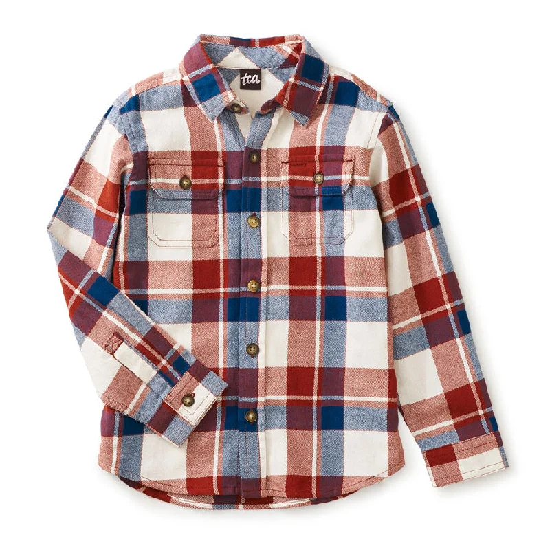 Flannel Button Up Shirt - Tokyo Plaid - FINAL SALE