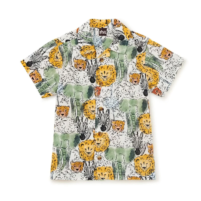 Printed Camp Shirt - Safari Toile