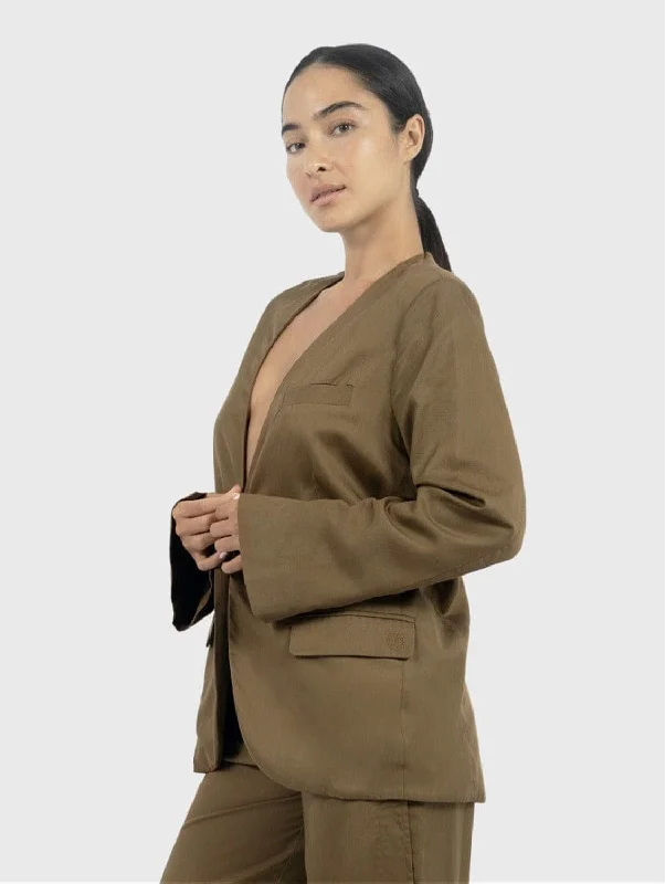 Auckland TENCEL™ Twill Blazer | Taupe