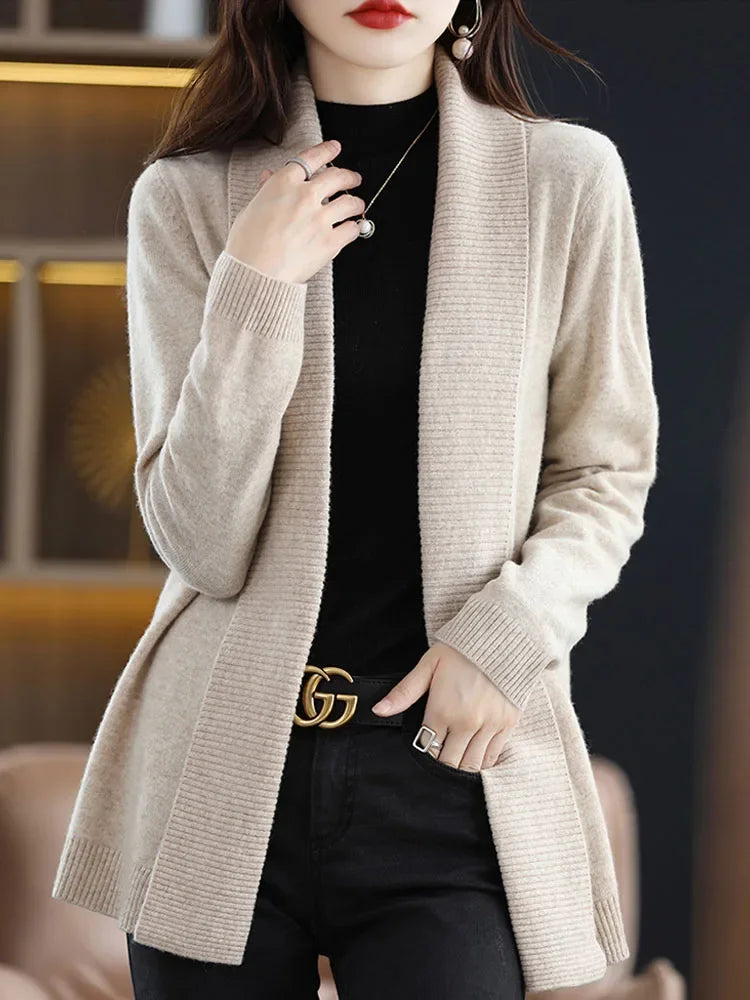 Knitted Sweater Women Cardigan V-Neck Knit Women Sweater Cardigans Sweaters