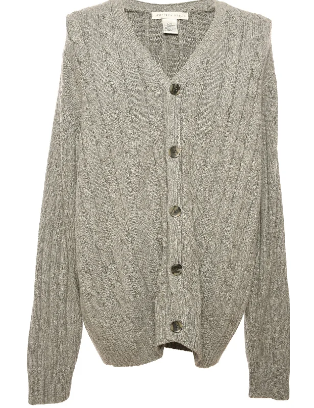 Grey Geoffrey Beene Cardigan - L