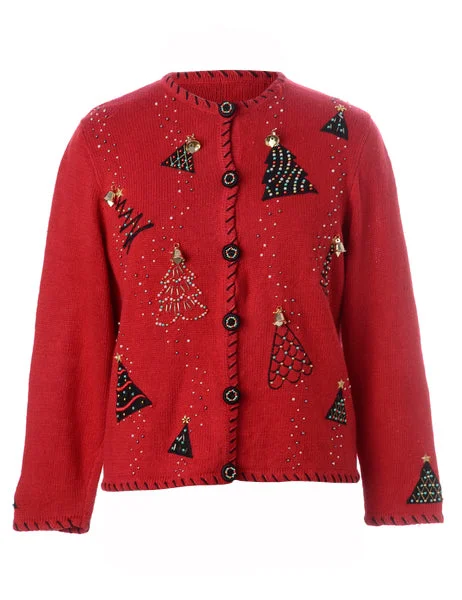 Label Christmas Cardigan With Bells