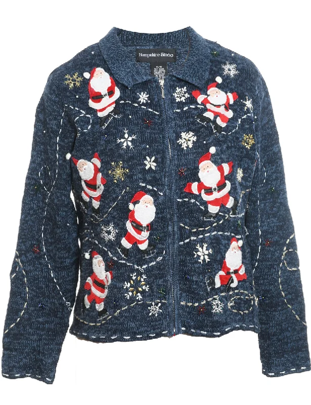 Santa Claus Christmas Cardigan - M