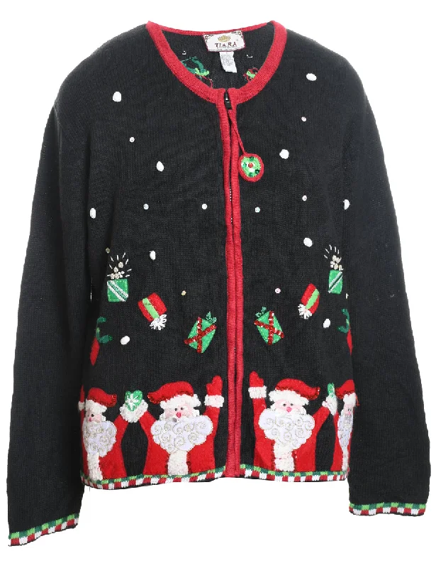 Santa Claus Christmas Cardigan - M