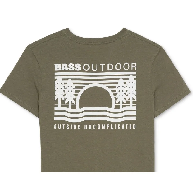 Bass Outdoor Women's Borde Graphic T-Shirt Green Size Medium