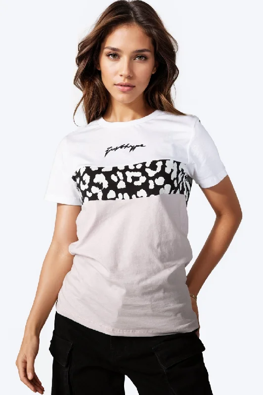 Hype Womens Lilac Chevron Leopard Scribble T-Shirt