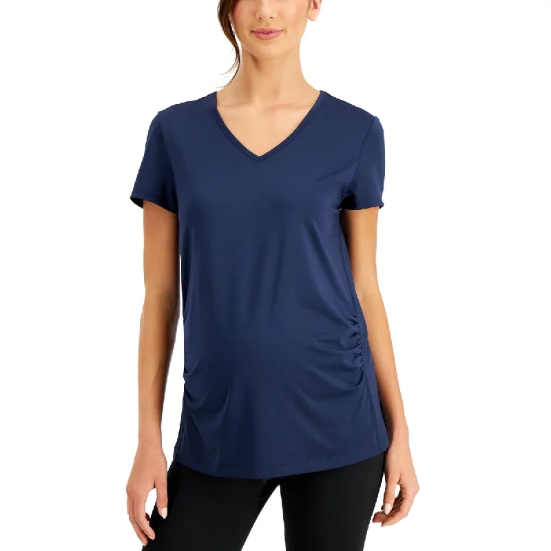 Id Ideology Women's Maternity T-Shirt Blue Size Medium