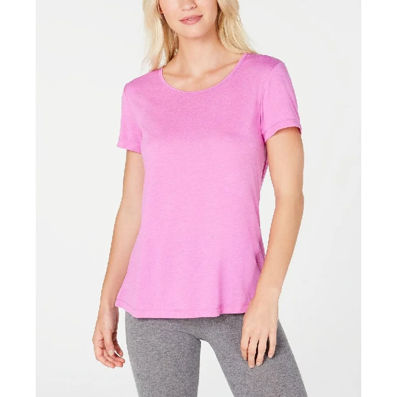 Ideology Women's Tie-Back T-Shirt Pink Size Extra Small