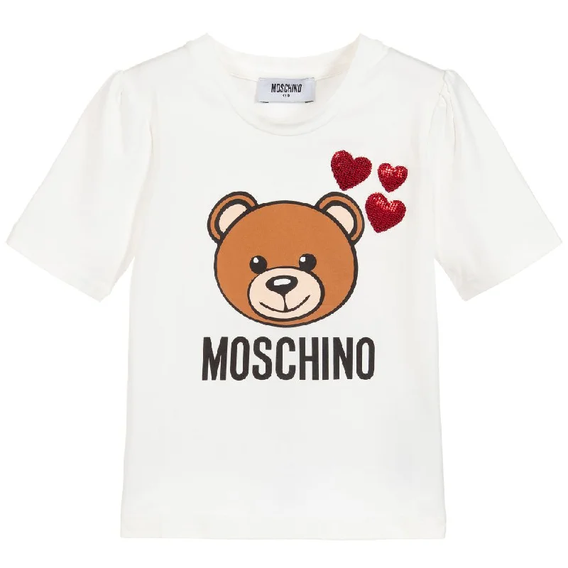 Moschino Kids Girl's Teedy Bear Hearts T-shirt