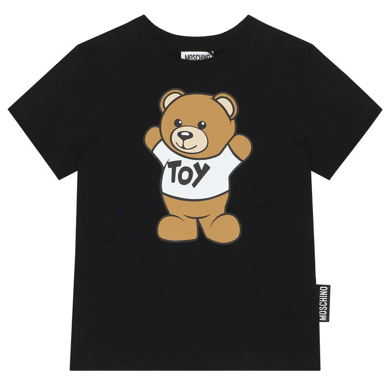 Moschino Kids Teddy Bear Logo T-Shirt - Black