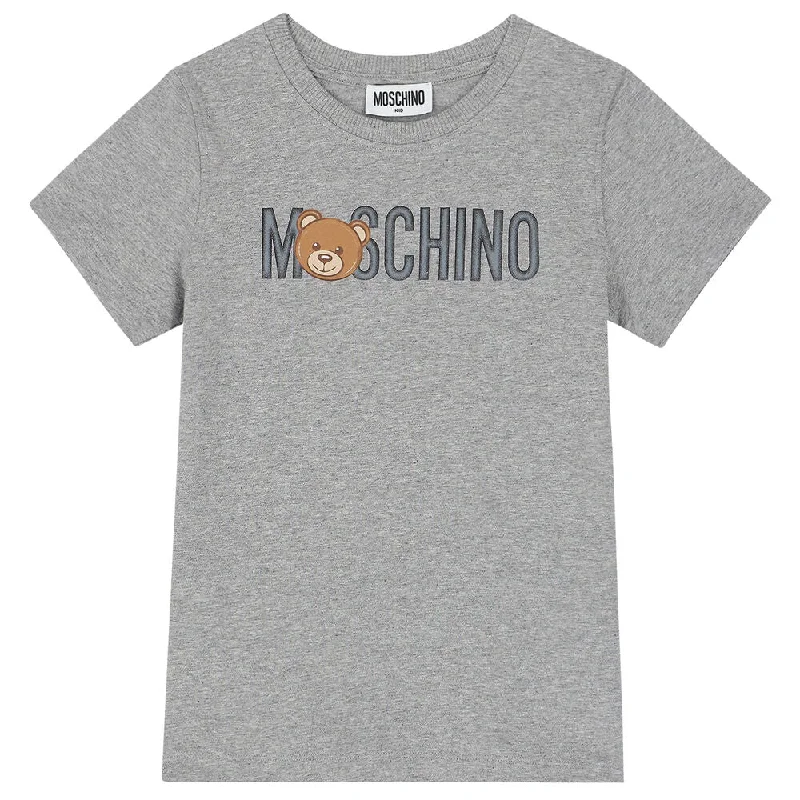 Moschino Kids Teddy Logo T-Shirt - Grey