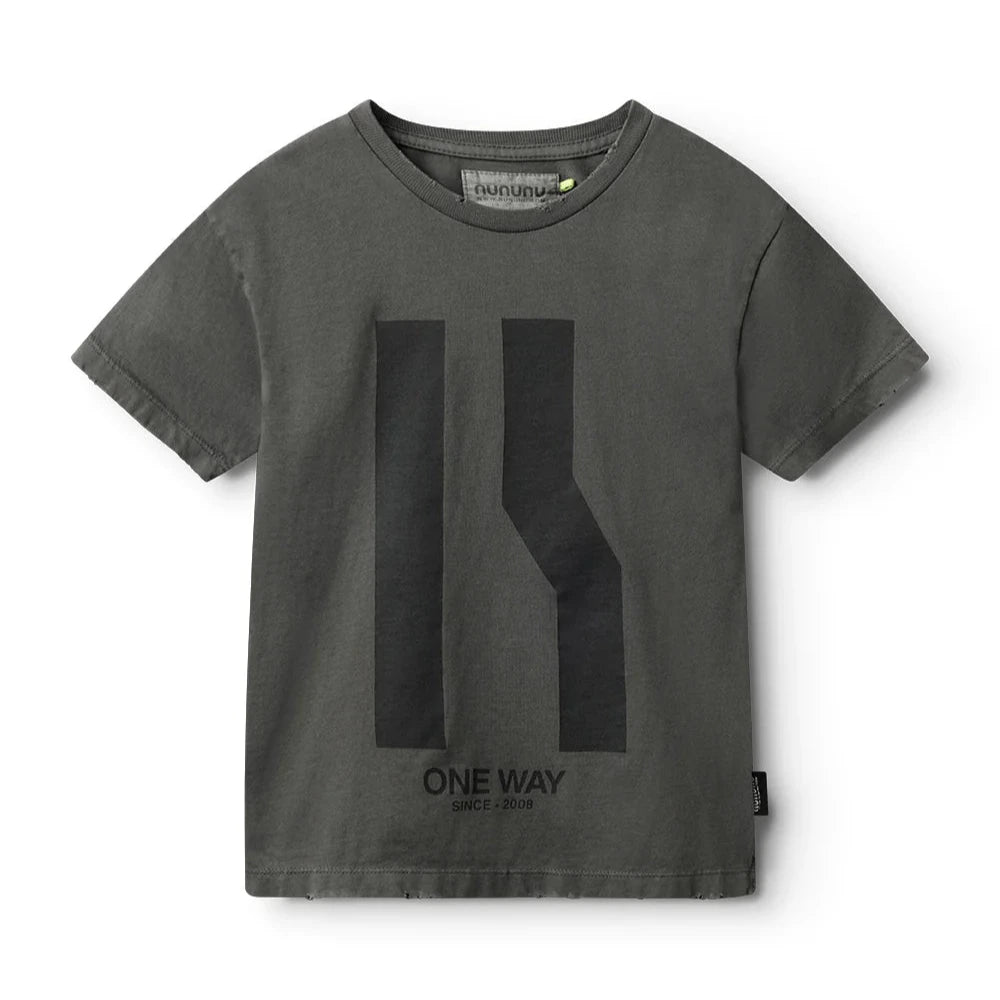 Nununu Kids HIGH ROAD T-SHIRT - GRAPHITE