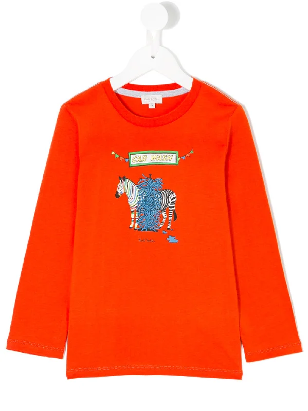 Paul Smith Kids Boys Long Sleeve T-Shirt With Logo Print