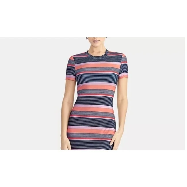 Rachel Roy Women's Striped T-Shirt Bodycon Dress Blue Size Small