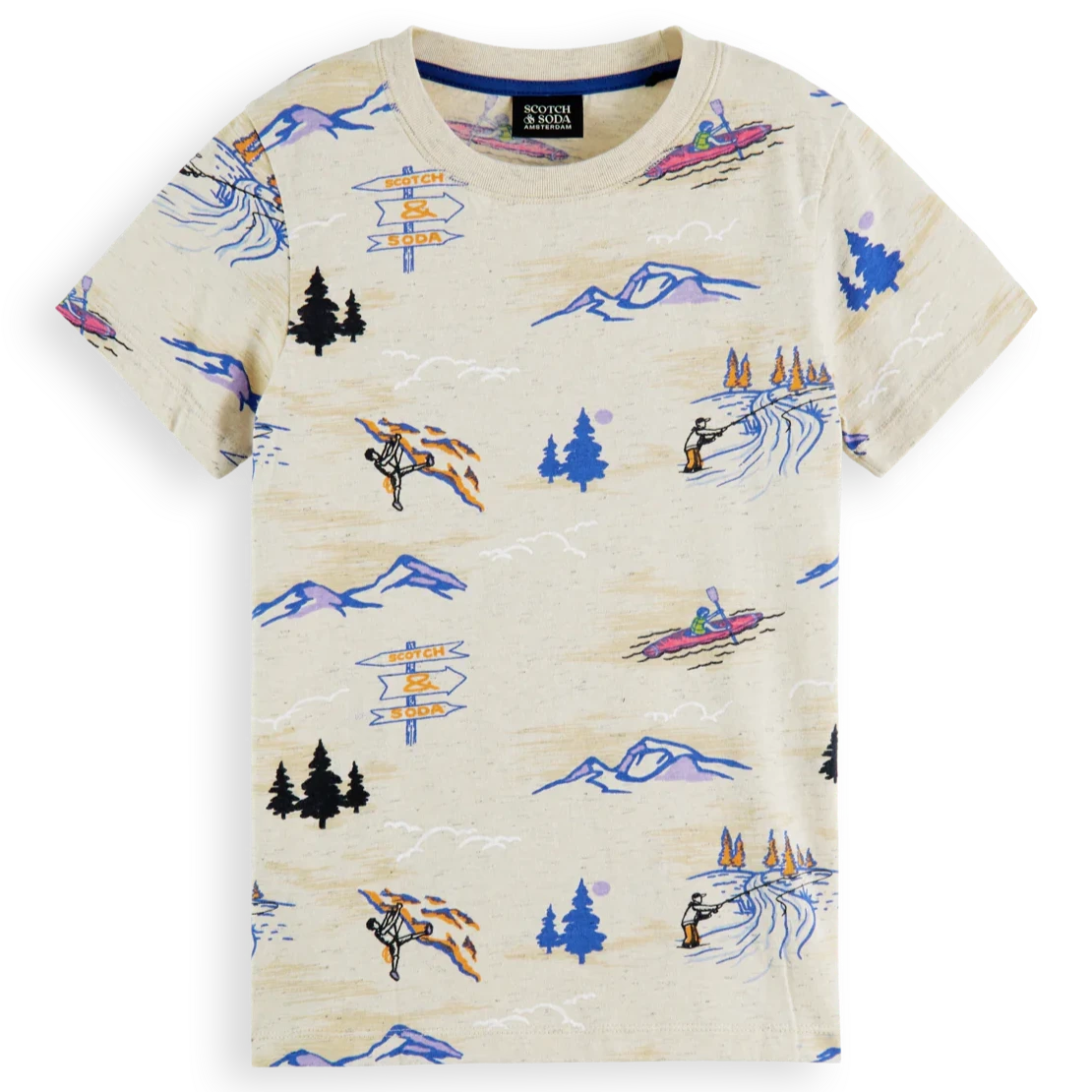 SCOTCH & SODA Kids Relaxed-Fit Organic Cotton Printed T-Shirt