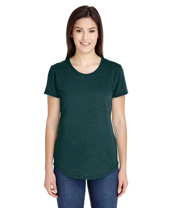 6750L - Gildan Ladies Tri-blend Scoop Neck T-Shirt | Heather Dark Green