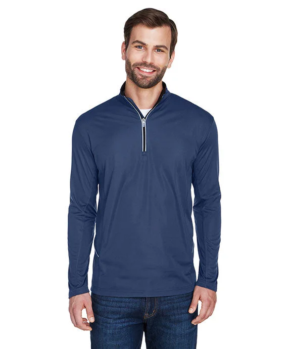 8230 - UltraClub Mens Cool & Dry Sport Quarter-Zip Pullover | Navy