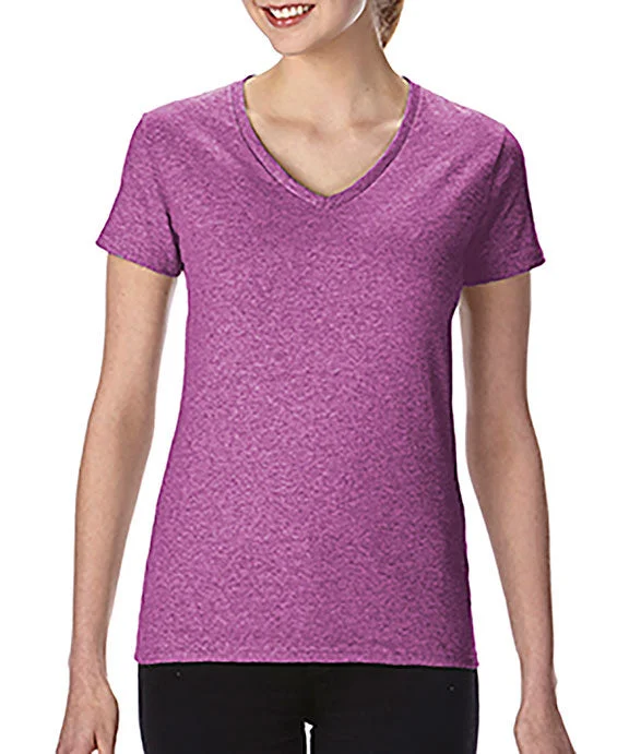 G500VL - Gildan Ladies Heavy Cotton 5.3 oz. V-Neck T-Shirt | Heather Radiant Orchid