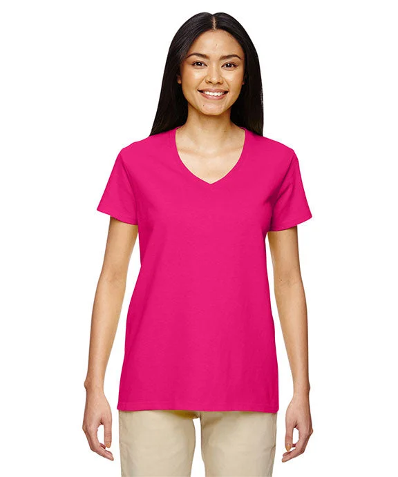 G500VL - Gildan Ladies Heavy Cotton 5.3 oz. V-Neck T-Shirt | Heliconia