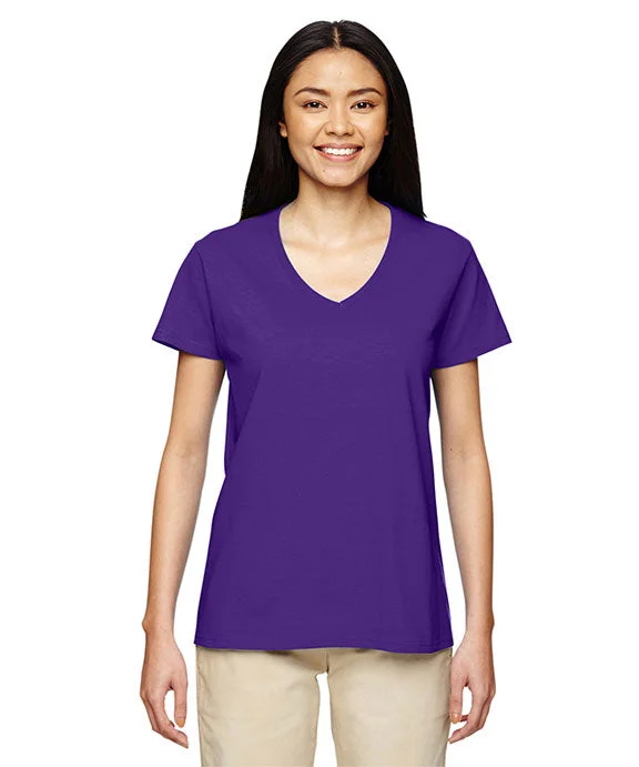 G500VL - Gildan Ladies Heavy Cotton 5.3 oz. V-Neck T-Shirt | Purple