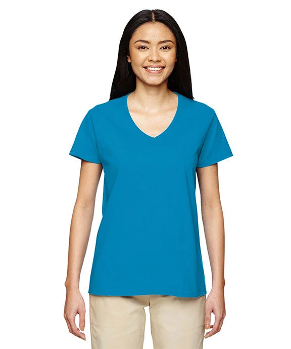 G500VL - Gildan Ladies Heavy Cotton 5.3 oz. V-Neck T-Shirt | Sapphire