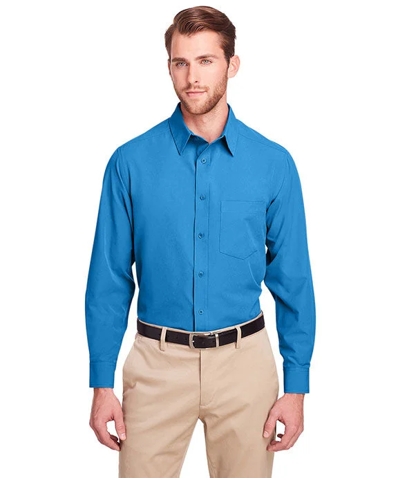 UC500 - UltraClub Mens Bradley Performance Woven Shirt | Pacific Blue