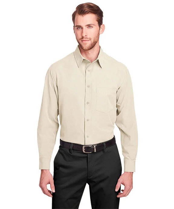 UC500 - UltraClub Mens Bradley Performance Woven Shirt | Stone