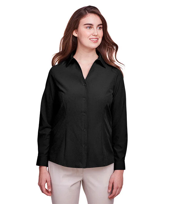 UC500W - UltraClub Ladies Bradley Performance Woven Shirt | Black