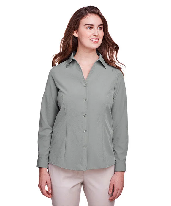 UC500W - UltraClub Ladies Bradley Performance Woven Shirt | Silver