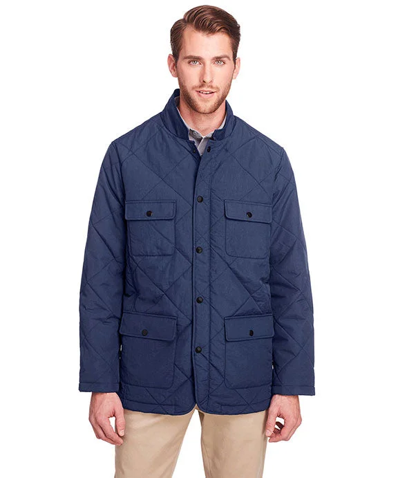 UC708 - UltraClub Mens Dawson Quilted Hacking Jacket | Navy