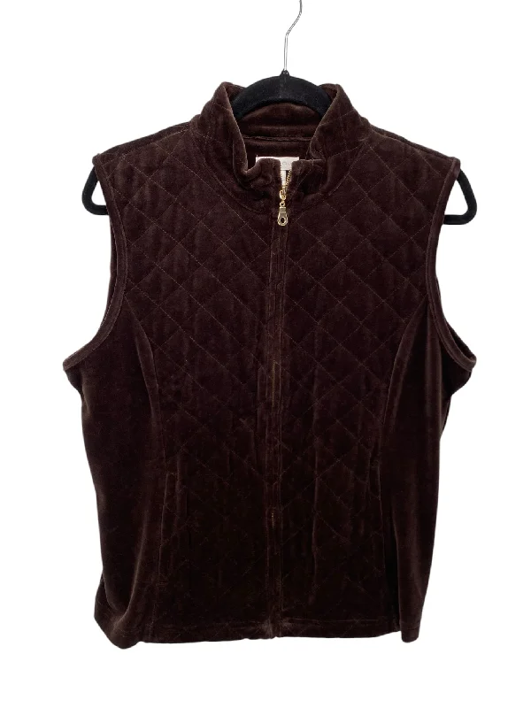 Charter Club Misses Size Large Brown Vest