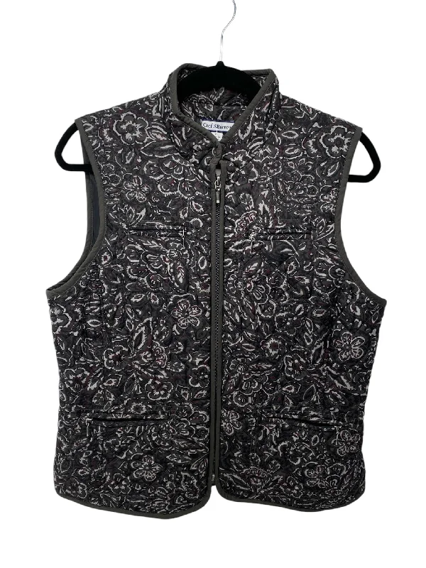 Croft & Barrow Misses Size Medium Grey Print Vest