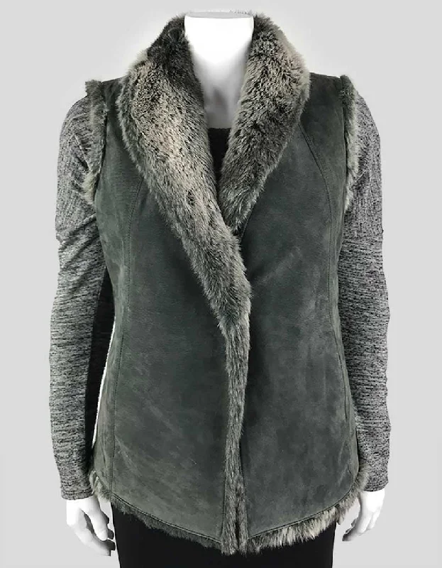 ECRU Faux Fur Vest - Small