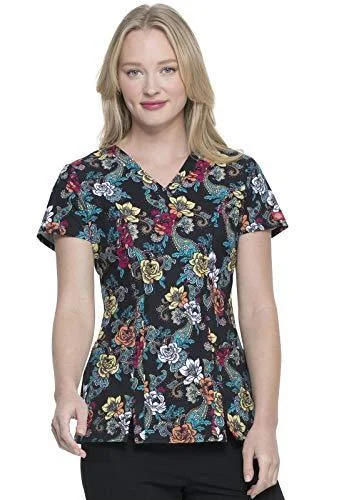 Dickies DK656 EDS V-Neck Scrub Top, Wild Rose