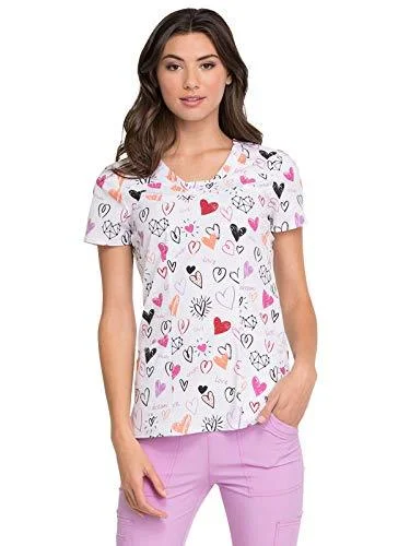 Heartsoul HS610 'V-Neck Print Top' Scrub Top