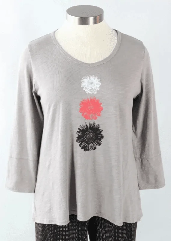 V-Neck Sunflower Tunic