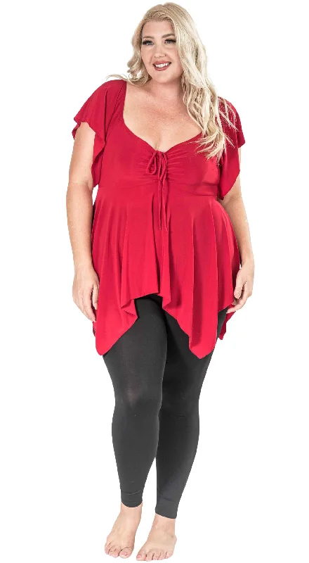 The Fun Red V-Neck Top