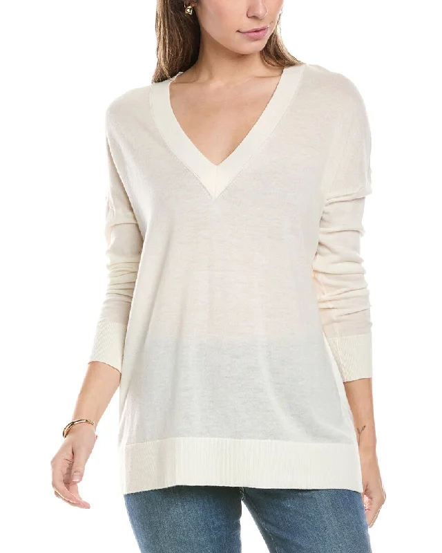 Reiss Clarice Merino Wool V-Neck Top