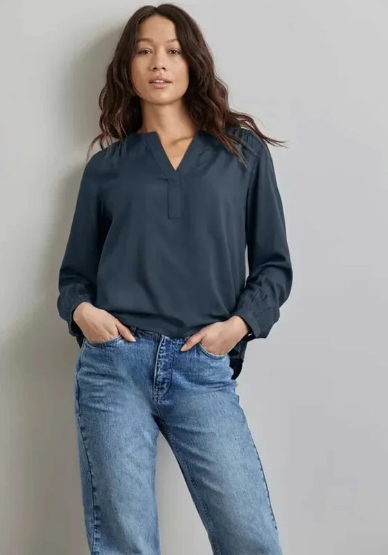 Street One V Neck Blouse, Dark Teal